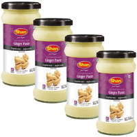 Shan Ginger Paste 24.69 Oz (700G) - Traditional Taste Enhancing Cooking Paste From Fresh Ground Ginger - Suitable For Vegetarians - Airtight Glass Jar (Pack Of 4)
