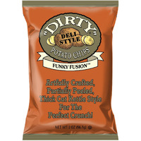 Dirty Kettle Potato Chips, Funky Fusion, 2 Oz. Bag, 25 Count - Gluten Free, Skins On, Crunchy Chips, Great For Lunches Or Snacking On The Go
