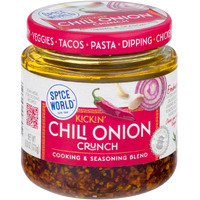 Spice World Chili Onion Crunch Seasoning Blend - Ready-To-Use Seasonings For Cooking - 6Oz Chili Crunch Blend Adds Savory Flavor And Heat To Stir-Fries, Chili, Stews, Asian Dishes, And More