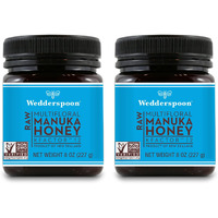 Wedderspoon Raw Premium Manuka Honey, Kfactor 12, 8.0 Oz (Pack Of 2), Unpasteurized, Genuine New Zealand Honey, Non-Gmo Superfood, Traceable From Our Hives To Your Home
