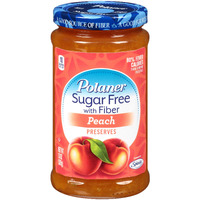 Polaner Sugar Free With Fiber, Peach Jam, 13 Ounce