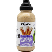 Chosen Foods Everything Bagel Sauce, For Hamburgers, Sandwiches, Nuggets, Wings, Fries, And More 9 Floz