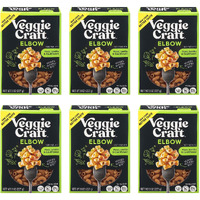 Veggiecraft Farms Elbow Pasta - New Improved Recipe - Protein Pasta, Cauliflower Pasta W/Lentils & Peas, Protein Noodles, Gluten-Free - 8 Oz (6 Pack)