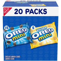 Oreo Mini Mix Sandwich Cookies Variety Pack, 20 Snack Packs
