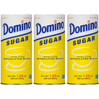 Domino White Granulated Pure Cane Sugar, 20 Oz Canister (Pack Of 3)