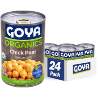 Goya Foods Organic Chick Peas, Garbanzo Beans, 15.5 Ounce (Pack Of 24)