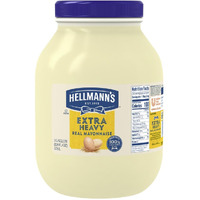 Hellmann's Extra Heavy Mayonnaise Jar, Extra Egg Yolk, Condiment For Sandwiches, Salads, Mayo Made With 100% Cage Free Eggs, Gluten Free 1 Gallon 128 Oz, Pack Of 1