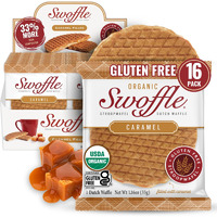 Gluten Free Organic Stroopwafels By Swoffle - Caramel Filled | (16) 1.16Oz Wafers | Non-Gmo, Wheat Free, Kosher, Soy Free, Nut Free And All Natural!