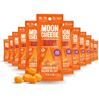Moon Cheese Cheddar Believe It, 1 Ounce, 12-Pack, Crunchy, Protein-Rich Cheese Snack, Keto Friendly, 100% Real Cheese