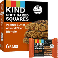 Kind Soft Baked Squares, Peanut Butter Almond Flour Blondie, 6 Count