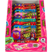 Juicy Drop Pop Variety Pack, Assorted Flavors Sweet Lollipops With Sour Liquid Candy, 0.92 Oz, 21 Count
