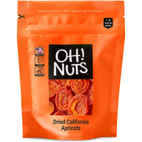 Apricots California | 1 Lb - Dried Fruit | Less Sugar Added | Dehydrated Fruit Bites | Packed In New York Zip-Seal Bag For Exceptional Freshness By Oh Nuts