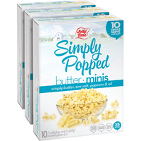 Jolly Time Simply Popped Minis, Lightly Salted Microwave Popcorn, 1.5Oz Personal Bag, 10 Bags Per Carton (Simply Popped Butter Minis, 1.5 Ounce (Pack Of 30))