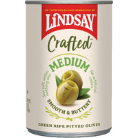Lindsay Crafted Medium Green Ripe Pitted Olives, Pack Of 12, 6Oz Cans