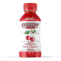 Country Spoon 100% Tart Cherry Juice (70+ Tart Cherries Per 8 Oz) 12 Pack | Not From Concentrate, Single Ingredient Drink, Melatonin Rich, Healthy Fruit Drink (Cherry)