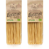 Morelli Bucatini Pasta Noodles - Premium Organic Italian Pasta From Italy - Handcrafted, Family Owned Gourmet Pasta Brand - Durum Wheat Semolina Pasta 17.6Oz / 500G - Pack Of 2