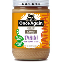 Once Again Natural Sesame Tahini - Salt Free, Unsweetened - 16 Oz Jar, Packaging May Vary