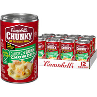 Campbell's Chunky Soup, Healthy Request Chicken Corn Chowder Soup, 18.8 Oz Can (Case Of 12)