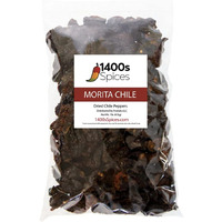 1Lb Morita Chipotle Dried Whole Chile Peppers, Chili Seco Pods For Authentic Mexican Food, Heat-Sealed Resealable Bag By 1400S Spices