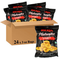 Iberia Naturally Sweet Plantain Chips, 3 Oz (Pack Of 24)