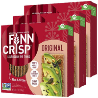 Finn Crisps Original Rye Crispbread 7Oz | Thin, Crispy Rye Flatbread Crackers | Multipack Of Authentic Finnish Sourdough Crispbread | Whole Grain Rye Crackers [3 Boxes X 7Oz]