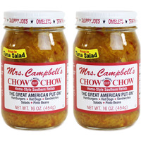 Mrs. Campbell's All Natural Hot Southern Chow Chow Relish, 16 Oz Glass Jar (Pack Of 2)