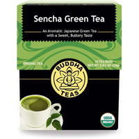 Buddha Teas - Organic Sencha Green Tea - For Health & Wellbeing - Japanese Green Tea - With Antioxidants & Minerals - Clean Ingredients - Caffeinated - Ou Kosher & Non-Gmo - 18 Tea Bags (Pack Of 1)