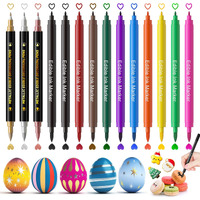 Jewem Edible Markers For Cookie Decorating,14 Pcs Food Coloring Pens, Double Side Food Grade Pens With Fine & Thick Tip For Decorating Fondant, Cakes, Cookies, Easter Eggs, Frosting, Macaron