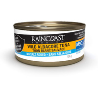 Raincoast Trading Solid White Albacore Tuna - No Salt, 150G (Pack Of 12)