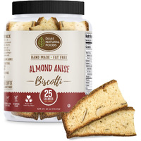 Dijas Natural Foods, Fat Free Biscotti Cookie, All Natural Preservative Free Ingredients, Delicious Low Calorie Snack (12 Oz, Almond Anise)
