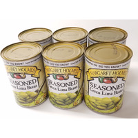 Margaret Holmes, Medium Seasoned Green Lima Beans, 15Oz Can (Pack Of 6)