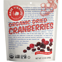Made In Nature | Organic Dried Cranberries | Sweetened With Apple Juice | Non-Gmo, Unsulfured | 12 Ounce Bag