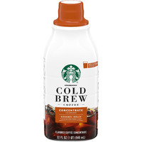 Starbucks Cold Brew Coffee Concentrate, Caramel Dolce, 100% Arabica, Multi-Serve Bottle (32 Fl Oz)