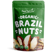 Food To Live - Organic Brazil Nuts, 2 Pounds - Non-Gmo, Raw, Whole, No Shell, Unsalted, Kosher, Vegan, Keto, Paleo Friendly, Bulk, Rich In Selenium