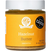 Nutural World - Smooth Hazelnut Butter 6 Oz (170G) - 100% Pure/Single Ingredient - Great Taste Award Winner