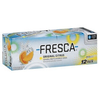 Fresca Soda, Sparkling Flavored, Original Citrus, Fridge Pack, 144 Fl. Oz. With Other Natural Flavors.
