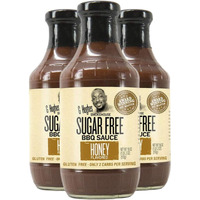 G Hughes Sugar Free, Honey Bbq Sauce - Honey Barbecue Sauce, Sugar Free Bbq Sauce, Keto Honey Bbq Sauce, Gluten Free Honey Barbecue Sauces, Keto Bbq Sauces, Low Carb Barbecue Sauce -18 Oz (3-Pack)