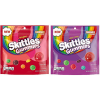Skittles Gummy Candy Original And Wild Berry Sharing Size Bags Bundle - Includes 24Oz Total