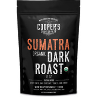 Organic Dark Roast Sumatra, Smooth And Rich Single Origin Grade 1 Premium Coffee - 12 Oz Bag (Whole Bean)