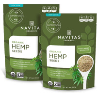 Navitas Organics Raw Hemp Seeds, 8 Oz. (2-Pack) 30 Servings - Organic, Non-Gmo, Low Temp-Hulled, Gluten-Free