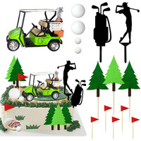 Golf Cake Decorations Heading For The Green Cake Topper Birthday Decorations For Golfers With Cart Flag Golf Ball For Men Sport Golf Theme Party Supply