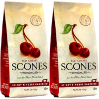 English Scone Mix, Tart Cherries By Sticky Fingers Bakeries - Easy To Make English Scones Fresh Baked, Makes 12 Scones (2Pk)
