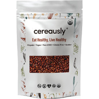 Cereausly Organic Red Quinoa - Premium Royal Quinoa From Bolivia - Kosher And Non-Gmo Quinoa Bulk - Vegan And Gluten-Fee Cooking Quinoa - 4 Lb