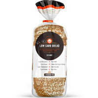 Dr. B's Multigrain Bread | 2G Net Carbs & 7G Protein | Low Calorie, Vegan, Sugar Free | Fresh, Sliced, Keto & Low Carb Bread Loaf (1 Pack (16 Oz), Sesame)