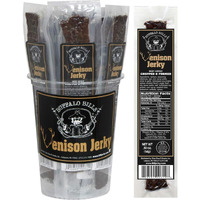 Buffalo Bills Individually Wrapped Venison Jerky 7"" Strips (25 Venison Jerky Strips Per Tub)