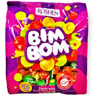 Roshen Bim Bom Hard Candy With Fruit Flavor Filling Kosher And Halal, Delicious, Flavorful Hard Sweets Bulk Candy 16.51Oz/468Gr Pack Of 1