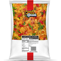 Candy Break Fruity & Sweet Gummy Worms 5 Lbs Share Size Bag - Chewy Gummy Bulk Candy Pack - Snacks For Kids & Grown Ups