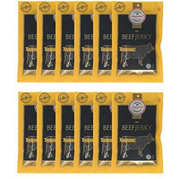 Aufschnitt Grass Fed Beef Jerky - Low Sodium, Certified Kosher - Halal And Keto Friendly - 12 Pack, Teriyaki