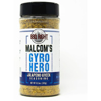 Malcom's Gyro Hero Jalapeno Greek Seasoning | Add A Tasty Kick To Chicken, Beef, Pork, Lamb, And Veggies | 13.5 Ounces