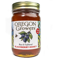 Oregon Growers Raw & Unfiltered Blackberry Honey - Organic Honey, Raw Honey, Organic Raw Honey, Raw Unfiltered Honey, Organic Blackberry Honey, All Natural Ingredients - 18 Oz (Pack Of 1)
